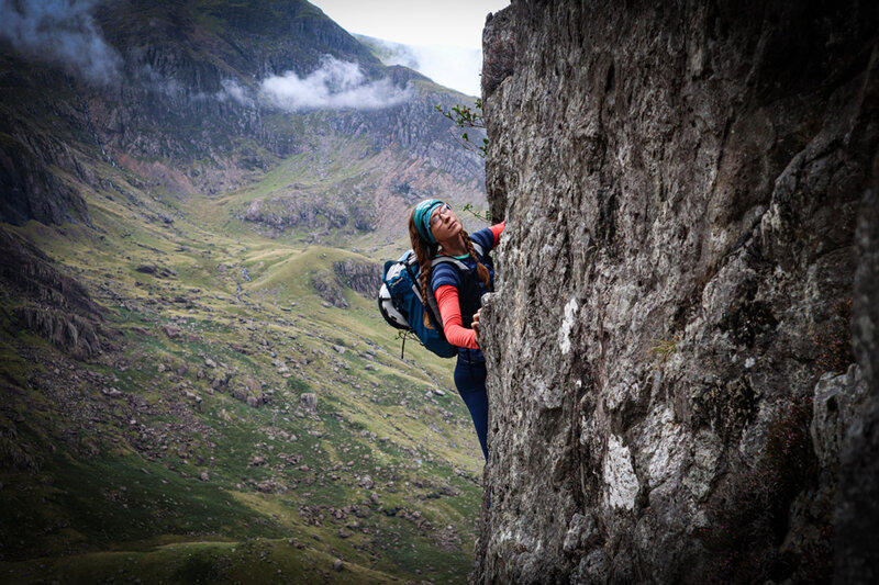 Anna Taylor soloing Flying Buttress on Dinas Cromlech Snowdonia