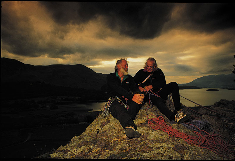 Chris and Doug on Shepherds Crag in the Lake District photographed for an advertising campaign by Berghaus in 2001 002