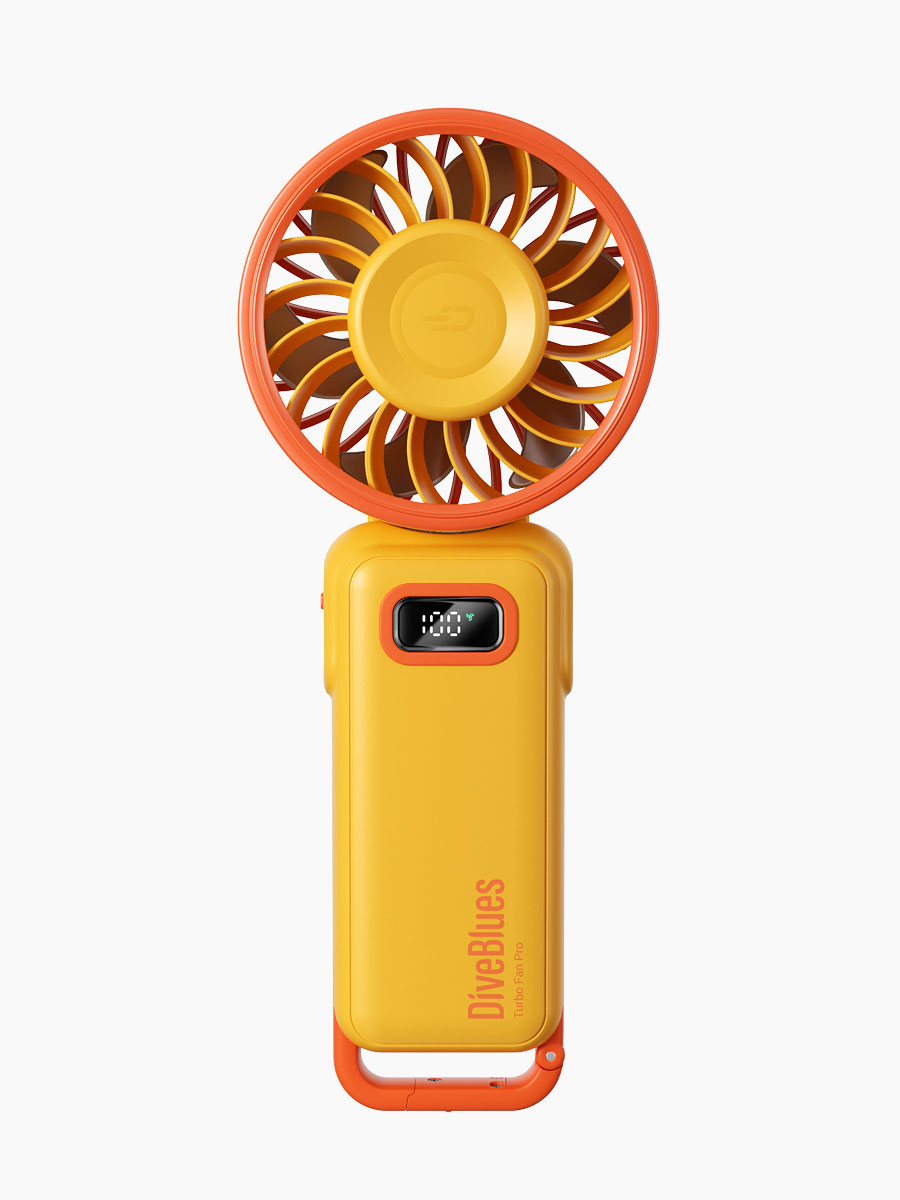 DiveBlues Fanzy High Speed Portable Fan yellow and gold 002