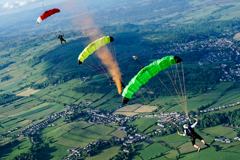The Osprey skydiving team who will perform in the KMF Blacks Air Display 002