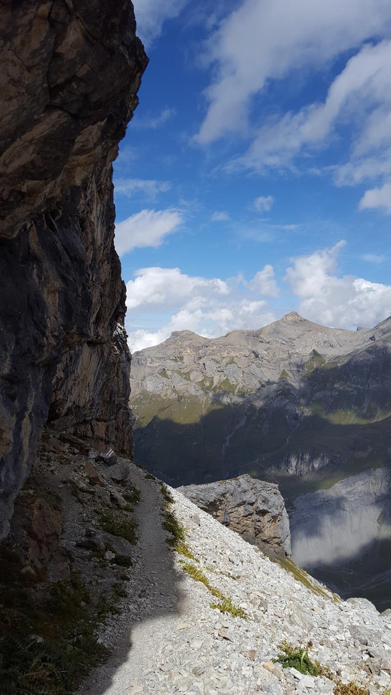 Via Alpina 2019 cliff path