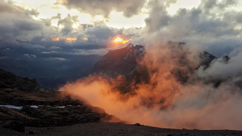 Via Alpina 2019 sunset