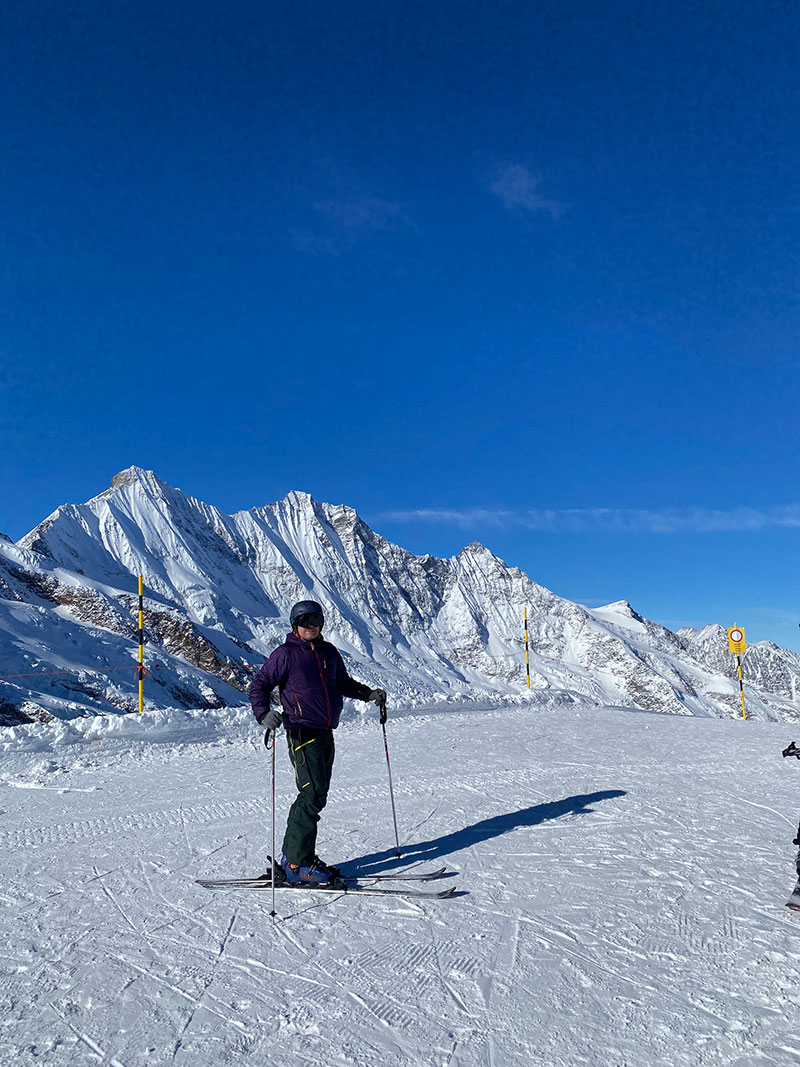saas fee skiing